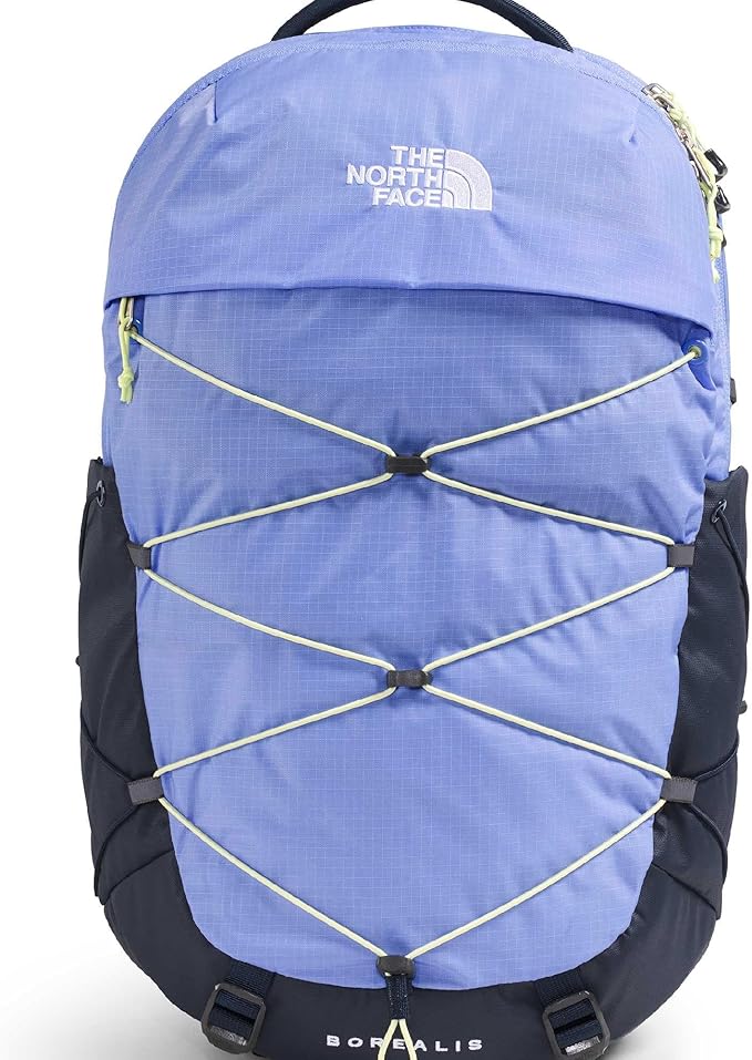 The North Face Women's Borealis Commuter Laptop Backpack - Everyday Travel Bag, Laptop Sleeve, Reflective Details, Periwinkle Glow/Summit Navy/Lemon Mist, One Size