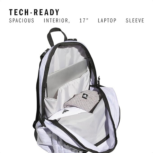 adidas Prime Backpack for Work, Travel Bag for Women and Men with Padded Compartment for Laptop