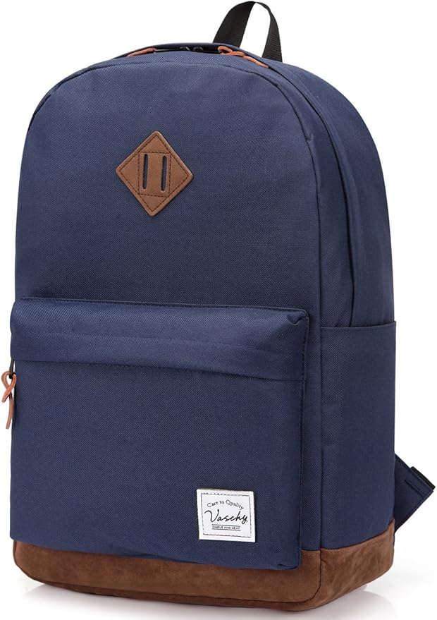 Backpack for Men Women,VASCHY Classic Water-resistant Lightweight Travel School Backpack Casual Daypack