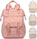 Corduroy Laptop Backpack for Women 15.6 Inch Stylish College School Bookbag, Business Work & Travel Computer Backpacks (Cherry Pink)