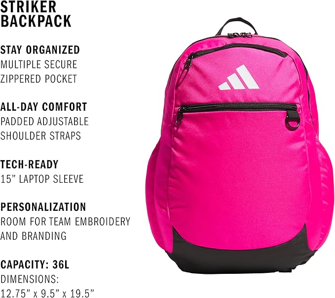 Striker Team Sports Backpack for soccer and more, workout bag for men and women