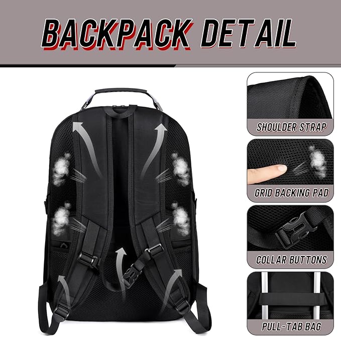 Z-MGKISS Travel Backpack, TSA Airline Approved, Travel Laptop Backpack with USB Charging Port, Large,Grey