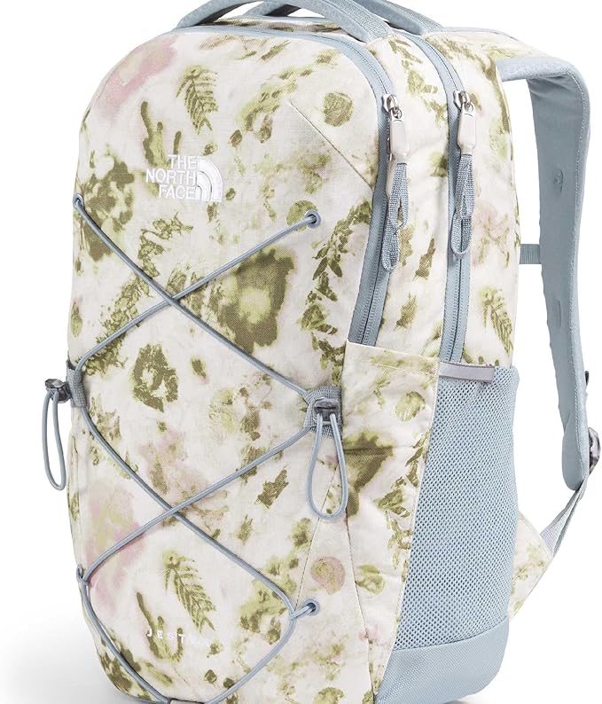 The North Face Women's Jester Everyday Laptop Backpack - Commuter Travel Bag, Laptop Sleeve, Water-Repellent, Desert Stone Floral Dye Print/Frost Grey, One Size