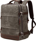 BOVIP Travel Backpack for Men, Carry On Backpack, Flight Approved Personal Item, 17 inch Laptop Backpack, Light Green
