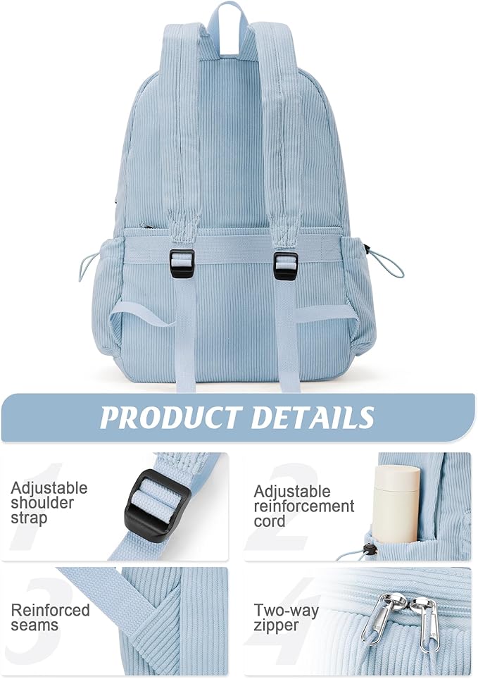 Classic Backpacks For School Teens Girls Boys, Lightweight Casual Daypacks Middle Students Backpck, Cute High School Bookbag, Simple College Backpack for Women Men(Blue)