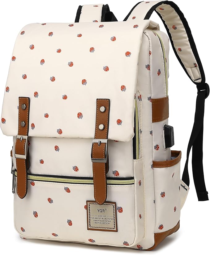 YGR Floral Laptop Backpack for Women, Female, School, Travel, Business, Outdoor Sports, Office, Work