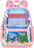 BTOOP Clear Mini Backpack for Stadium Events 12x12x6 Small Transparent Backpacks Plastic See Through Clear Bag for Concerts Work Festival Security Travel
