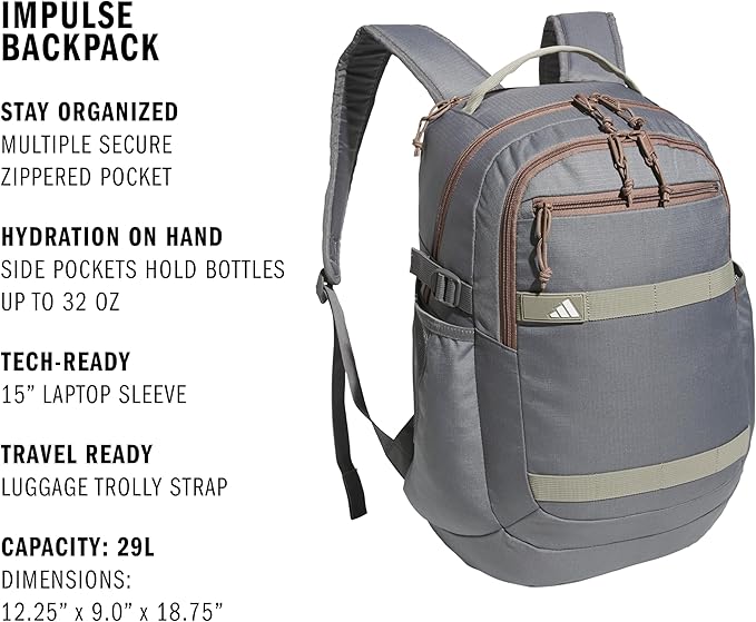 Impulse Backpack, sport bag for men and women, durable and lightweight