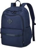 RAVUO Backpack for School, Large Mens Boobbag Water Resistant 15.6 inch Laptop Back Pack for College Unisex Schoolbag Daypack with Compartments for College Work Travel,Blue
