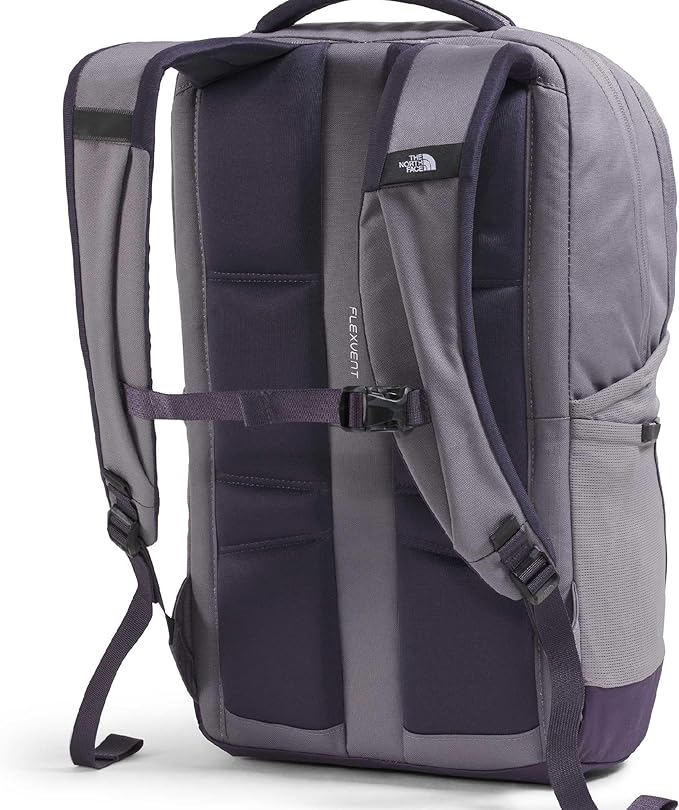 The North Face Lichen Daypack - Everyday Commuter Backpack, Laptop Sleeve, Water Bottle Pockets, Center Front Pouch, Transcendent Grey/Endless Dusk, One Size