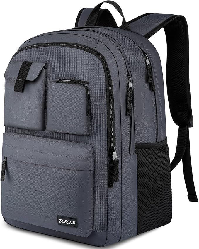 Backpack for Men & Women, Backpacks for School Teen Boys & Girl, Student Bookbag 17.3 inch Laptop Compartment with USB Charging Port for High Middle School, Black Travel Casual Bag