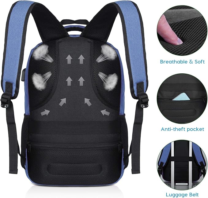 YAMTION Men's and Women's Computer Backpack with USB Charging for Travel Campus Business 35L