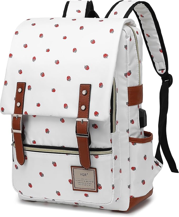 YGR Floral Laptop Backpack for Women, Female, School, Travel, Business, Outdoor Sports, Office, Work