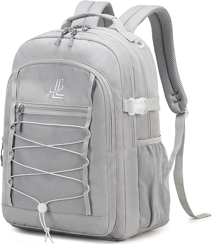 Lanola Travel Business Study Water Resistant Casual Backpack Lightweight Student School bag for Men Women - Gray