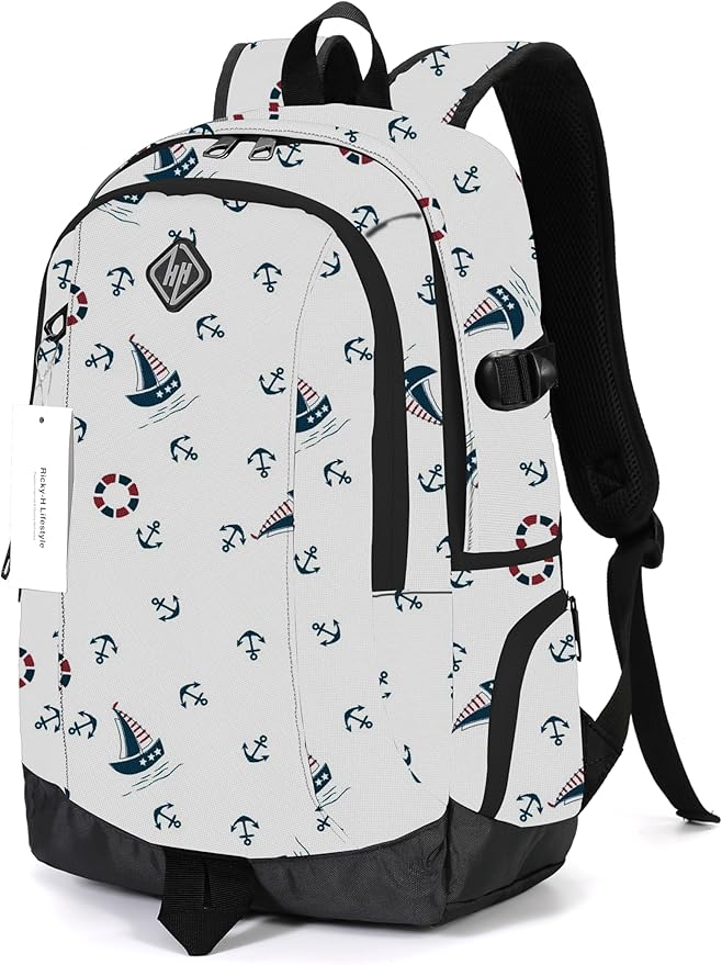 rickyh style School Backpack Travel Bag for Men & Women Lightweight College Back Pack with Laptop Compartmen