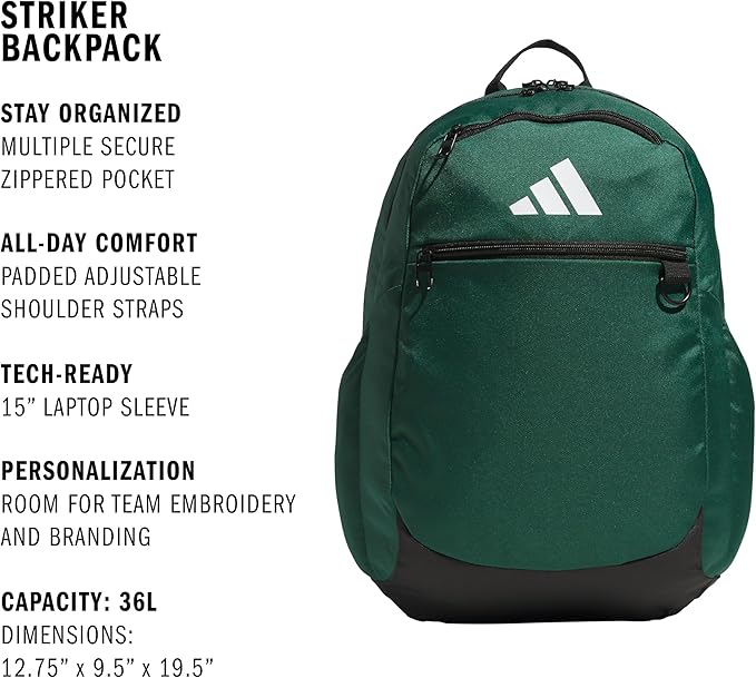 Striker Team Sports Backpack for soccer and more, workout bag for men and women