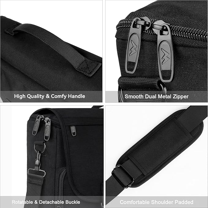 MATEIN Messenger Bag for Men, Teen School Bag Lightweight 17.3 inch Laptop Briefcase, Large Crossbody College Satchel Computer Work Office Case with Shoulder Strap, College Student Gifts, Black
