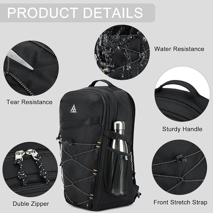 CAMTOP Backpack for Men Women Expandable Travel Backpack Fits 15.6 Inch Computer Lightweight Casual Backpacks for College Outdoor Daypack
