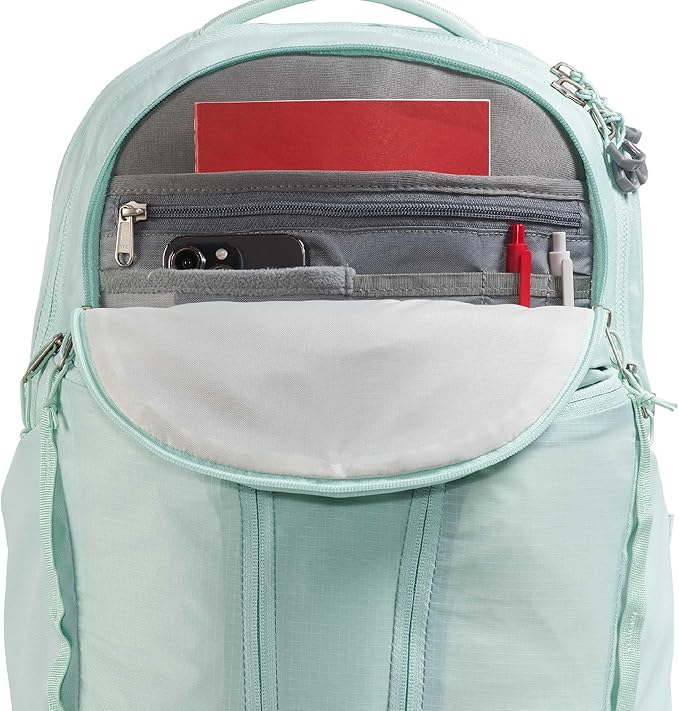 The North Face Women's Surge Commuter Laptop Backpack - Everyday Travel Bag, Laptop Sleeve, Water-Repellent, Opal Frost, One Size