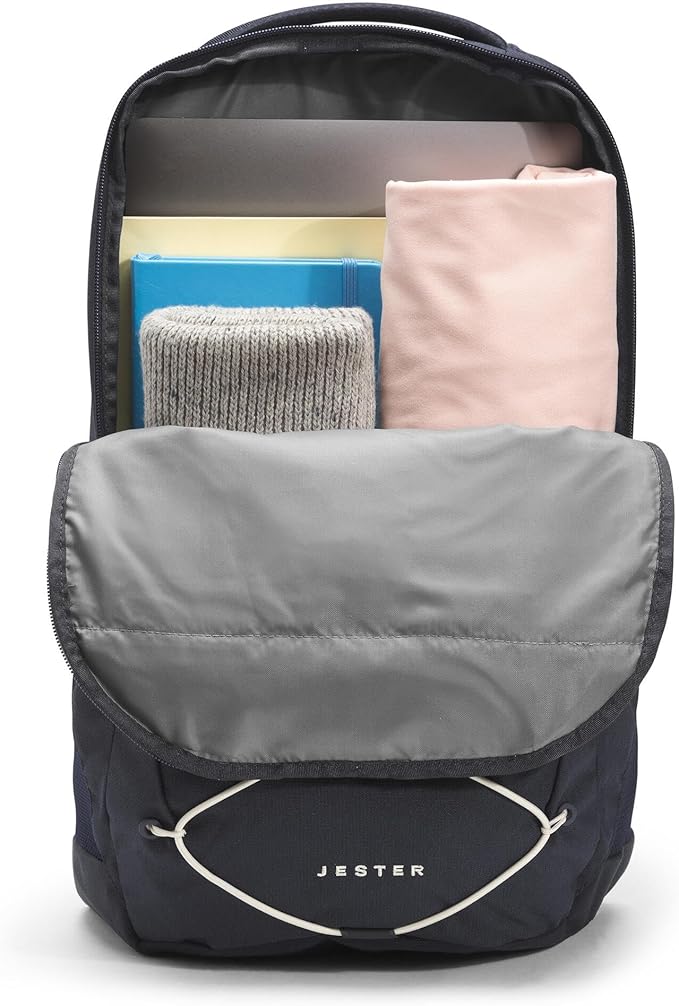 The North Face Jester Everyday Laptop Backpack - Commuter Daypack, Water Repellent, Laptop Sleeve, Aviator Navy Light Heather/Vintage White-NPF, One Size