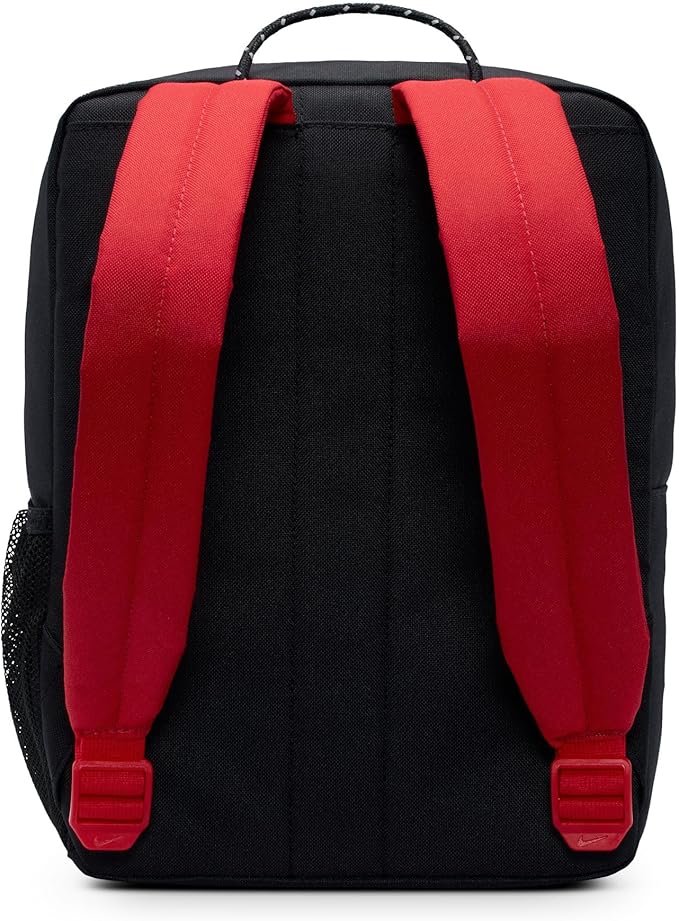 Nike Kid's Boxy Backpack, Black/University Red/White, MISC