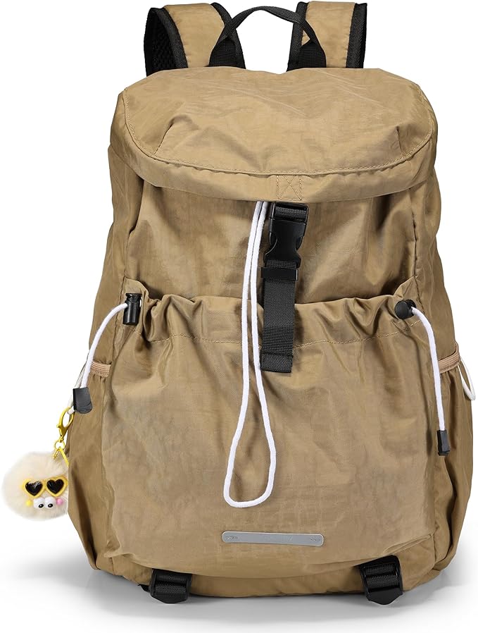Drawstring Backpack for Teen Girls Boys, Work College Travel 17 Inch Laptop Backpack, Cute Back to School Bookbag, Casual Daypack for Middle High School University Daily Use Gym