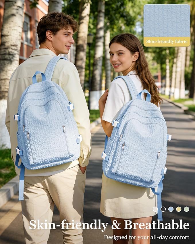 weradar Lightweight Middle School Bag For Teens Girls Boys,Kawaii Backpack For College Students,Aesthetic Bookbag For Women,Cute School Backpack For Women Casual Daypack(Blue)