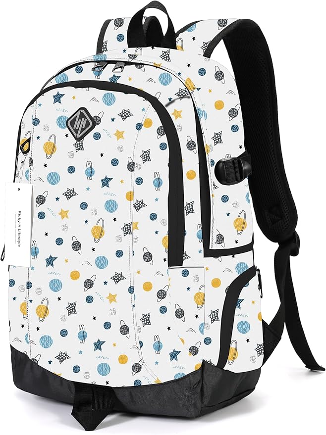 rickyh style School Backpack Travel Bag for Men & Women Lightweight College Back Pack with Laptop Compartmen