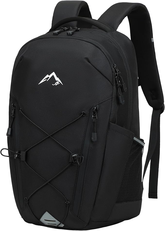 AO ALI VICTORY Women's Laptop Backpack 15.6 inch,Travel Backpack for Men,College Bookbag, Lightweight Outdoor Sport Hiking Back Pack, Everyday Daypack, Black