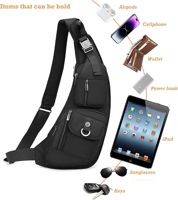 NICGID Sling Bag Chest Shoulder Backpack Crossbody Bags Casual Daypack for Men Women (Army gren-014)