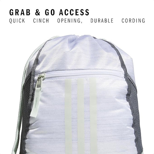 adidas Alliance Sackpack – Drawstring Backpack for Sports, Small Gym Bag