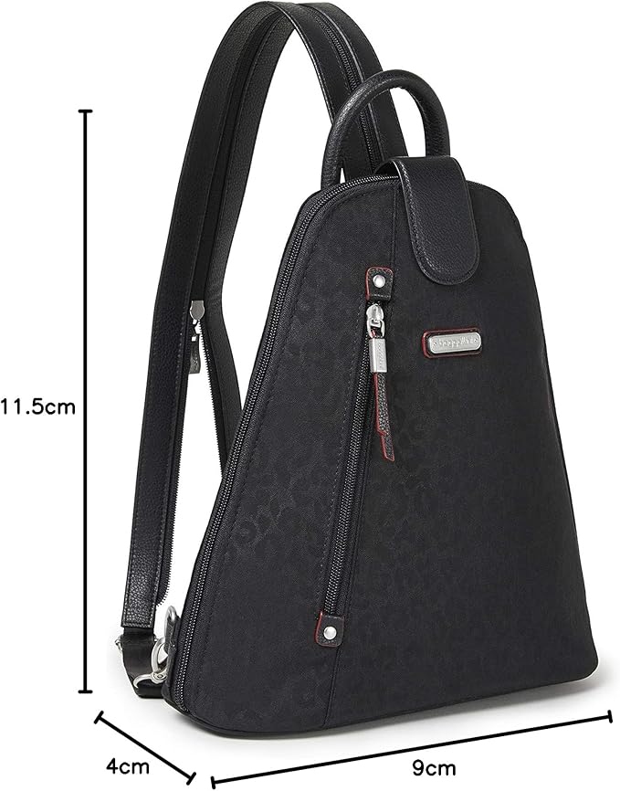 Baggallini Metro Backpack with RFID Phone Wristlet - 9x11 Convertible Sling Bag for Women with Adjustable Shoulder Straps