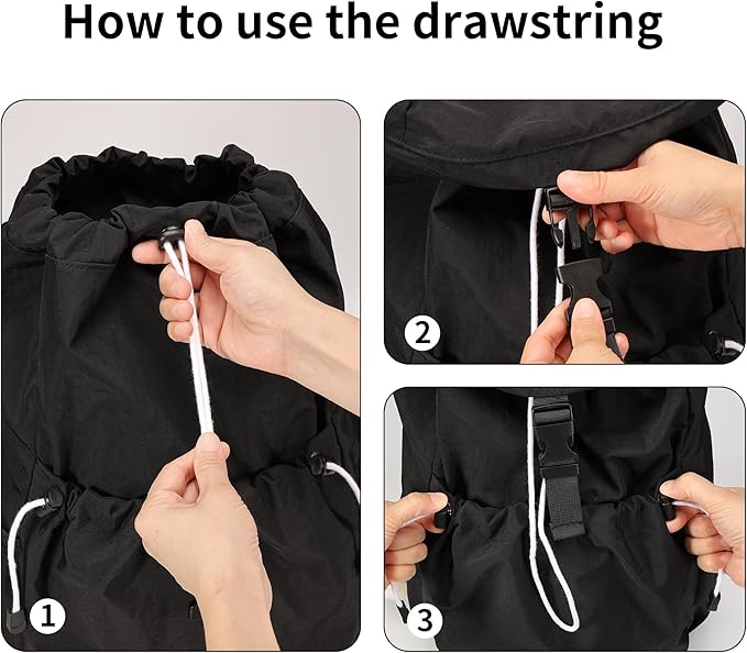 Drawstring Backpack for Teen Girls Boys, Work College Travel 17 Inch Laptop Backpack, Cute Back to School Bookbag, Casual Daypack for Middle High School University Daily Use Gym