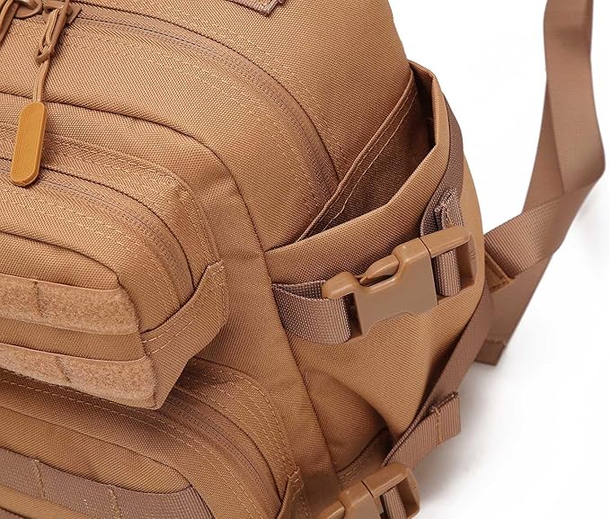 9L Mini Backpack for Women, 9L Small Hiking MOLLE Backpack for Gym, Travel, Camping (Brown)