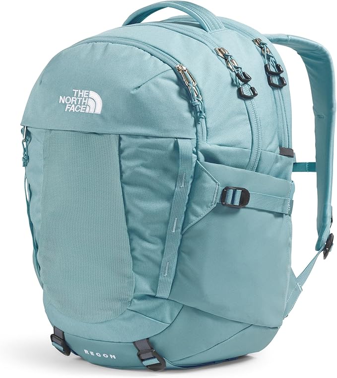 The North Face Women's Recon Everyday Laptop Backpack - Commuter Travel Bag, 18" Laptop Sleeve, Water-Repellent, Blue Eclipse Light Heather/Blue Eclipse, One Size