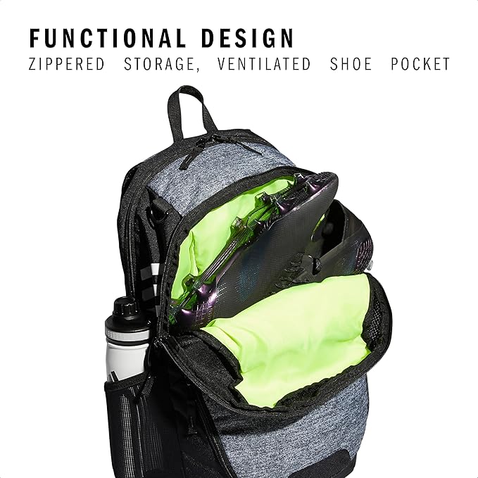 adidas Stadium 3 Soccer Backpack with Ball Pocket, 36L