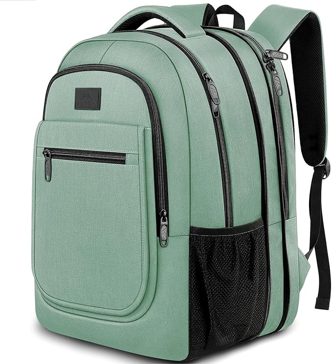 MATEIN Laptop Backpack for Women, Expandable 15.6 inch, Anti Theft Travel School Backpack, Water Resistant College Bookbag for Computer Bag Gifts for Men Women, Cyan