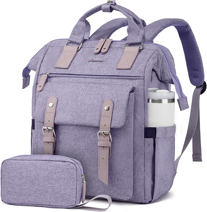 LOVEVOOK Laptop Backpack for Women, 15.6 Inch Teacher Nurse Bag Work Travel Computer Backpacks Purse, College Bookbag for School, Water Resistant Daypack, 15.6 inch