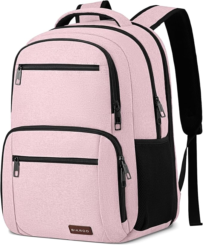 BIKROD Backpack for Girls Women, School Backpack for Teen Boys, Lightweight Casual High School Bookbag, Daily-use Travel Laptop Backpack with USB Charging Port Fits 15.6 Inch Notebook