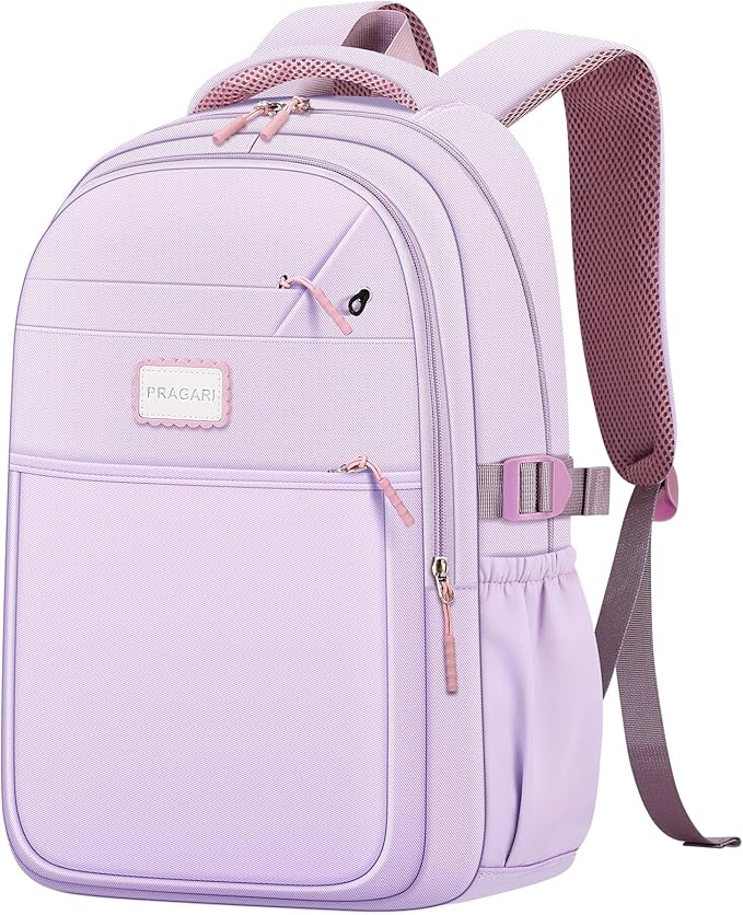 Aesthetic Backpack for School Cute Laptop Purple Backpack Teens Girls Travel Casaul Daypack Lightweight Book Bags
