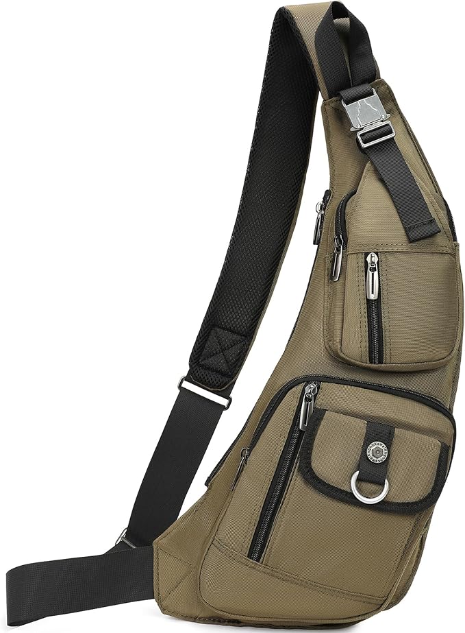 NICGID Sling Bag Chest Shoulder Backpack Crossbody Bags Casual Daypack for Men Women (Army gren-014)