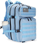 45L Tactical Assault Backpack 3 day assault pack with Molle Waterproof backpack Rucksack for Tactical Backpacks (Light blue)