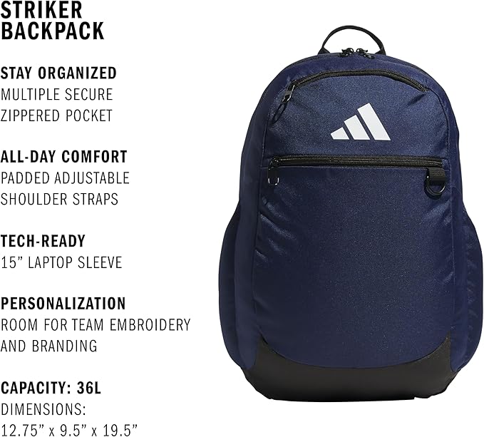 Striker Team Sports Backpack for soccer and more, workout bag for men and women