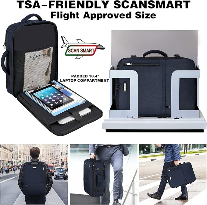 Mogplof Carry On Travel Backpack, Large Flight Approved Traveling Backpack for Women & Men, 40L Anti Theft TSA Friendly Expandable Luggage, Weekender Suitcase Fit for 17/17.3 Inch Laptop