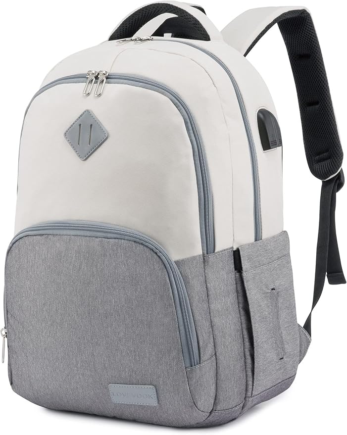 LOVEVOOK School Backpack for Women Men Classic Backpack with 15.6" Laptop Compartment Lightweight Bookbag for College Work High School