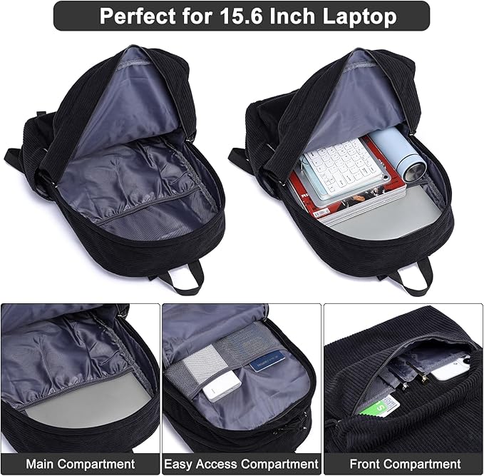 Backpack for School Girls and Boys, Lightweight School Bookbag for Teens, College Students Women & Men, Cute Large Laptop Backpack Fits 17.3 Inch Notebook