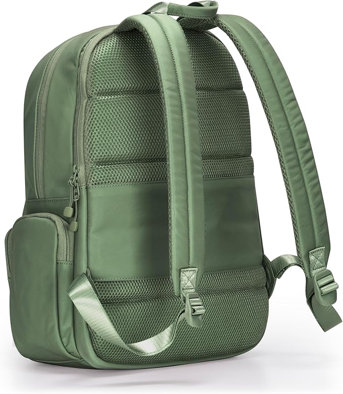 Traveler's Choice Iria 20L Backpack for Women, Water Resistant Travel Bag Daypack, Work, College, Business, Commuter, Green, Carry-on Laptop Backpack