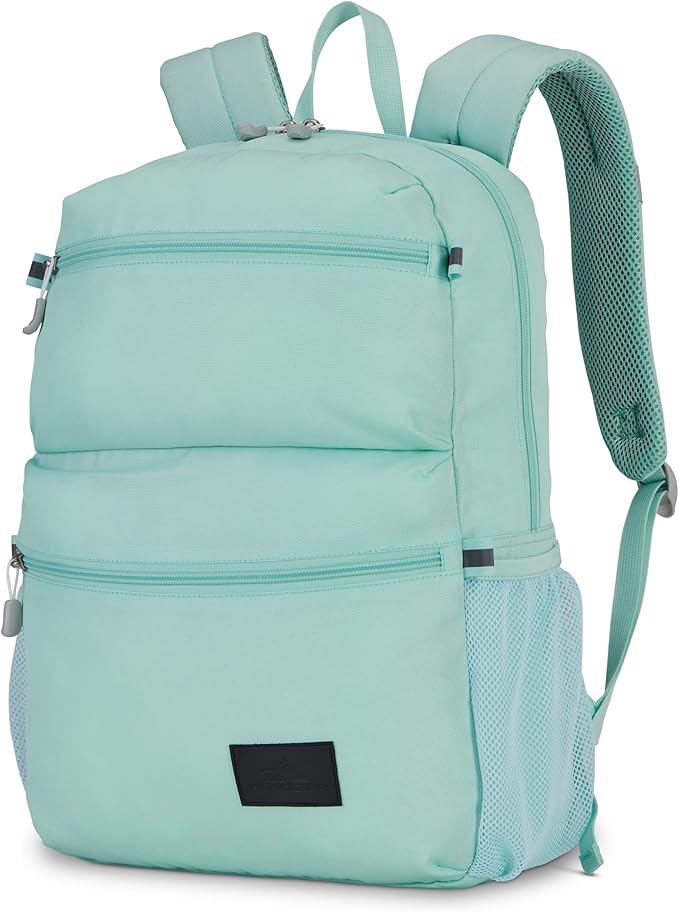 High Sierra Everclass Backpack - Travel or Work Laptop Bookbag with 360° Reflectivity, Dual Water Bottle Pockets & Fits Laptops Up To 15.6”, One Size, Sky Blue