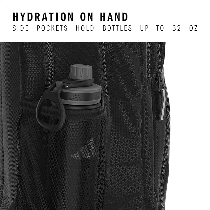 adidas Primetime Large Backpack for women and men, big bag with laptop sleeve