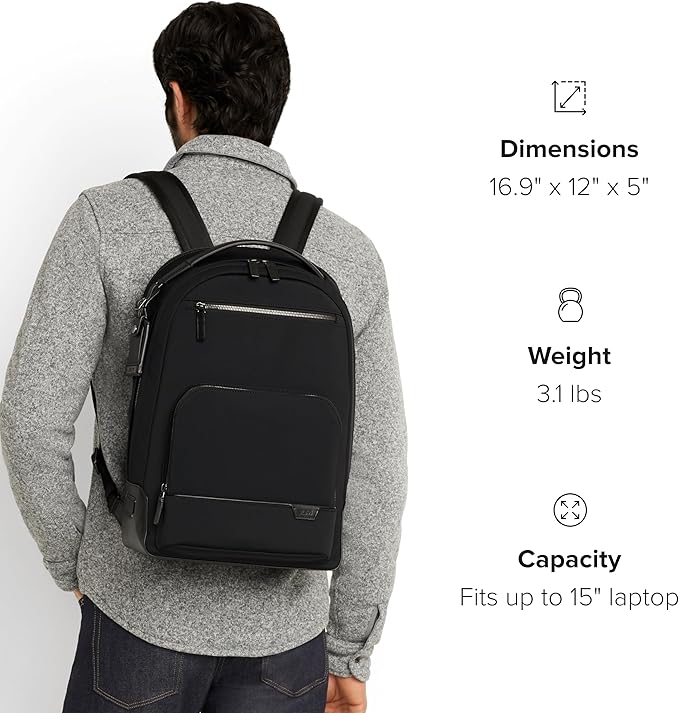 Tumi Unisex Warren Backpack, Midnight Black, One Size